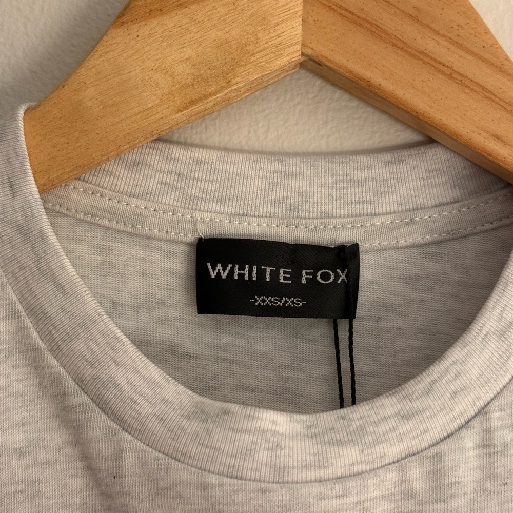 White Fox Boutique With Love Always Oversized Tee Grey Marle 100% Cotton - Picture 11 of 14